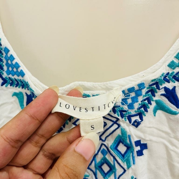 White cotton embroidered top - Picture 3 of 6